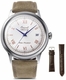 Orient Bambino RA-AC0027S Men's Automatic Beige Suede Strap Watch RA-AC0027S30B