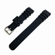 Black Diver's Style 22mm Rubber Strap Replacement Watch Band #4501
