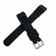 Black Diver's Style 22mm Rubber Strap Replacement Watch Band #4501