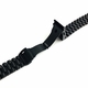 Tissot Compatible Black PVD Metal Steel President Style Replacement Curved End Watch Band #7022