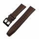 Brown 22mm Leather Watch Strap Quick Release Band With Black Steel Buckle #1517