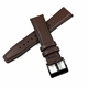Brown 22mm Leather Watch Strap Quick Release Band With Black Steel Buckle #1517