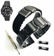 Pack of 2 Black Replacement Watch Bands Fits Casio Edifice ECB-30 ECB-30DC-1AV