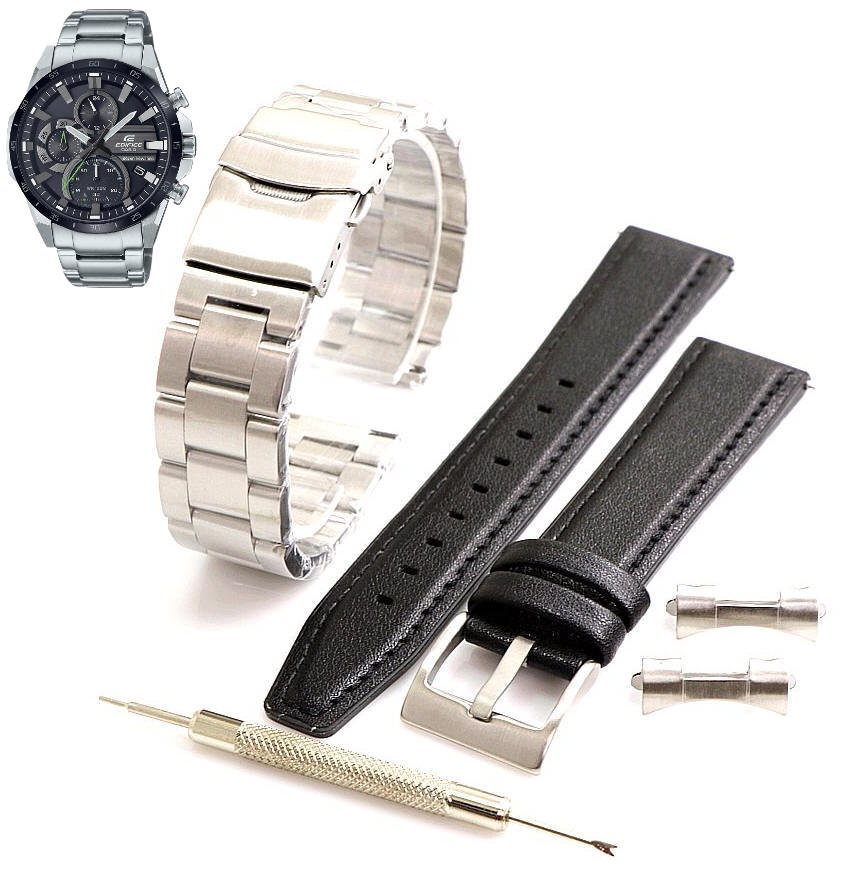 Pack of 2 Replacement Watch Bands Fits Casio Edifice EQS940 EQS940DB1AV