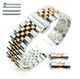 Pulsar Compatible Two Tone Rose Gold Metal Steel Jubilee Style Replacement Quick Release and Curved End Watch Band #7036