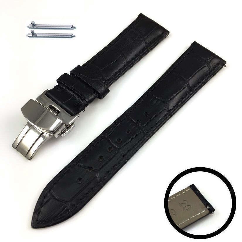 Bracelet De Montre Raymond Weil Cuir Croco Gris Foncé 17mm - Occasion - Réf. 52103