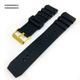 Raymond Weil Compatible Black Rubber Silicone Diver's Style Replacement Watch Band Strap Gold Buckle #4031G