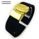 Raymond Weil Compatible Black Rubber Silicone Replacement Watch Band Strap Gold Double Lock Buckle #4011G