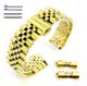Raymond Weil Compatible Gold Tone Metal Steel Jubilee Style Replacement Quick Release and Curved End Watch Band #7033