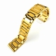 Victorinox Swiss Army Compatible Gold Tone Polished Steel Metal Bracelet Replacement Watch Band Butterfly Clasp Strap #5012