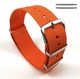 Raymond Weil Compatible Orange One Piece Slip Through Nylon Watch Band Strap Silver Steel Buckle #6003