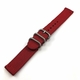 Red Nylon Watch Band Strap Belt Army Military Ballistic Silver Buckle #6045