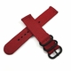 Red 18mm Nylon Watch Band Strap Belt Army Military Ballistic Silver Buckle #6046