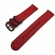 Red 18mm Nylon Watch Band Strap Belt Army Military Ballistic Silver Buckle #6046