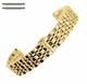 Relic Compatible Steel Polished Gold Tone Metal Replacement Watch Band Strap Butterfly Clasp #5057