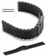 Rolex Compatible Black Stainless Steel Metal Shark Mesh Bracelet Watch Band Strap Double Locking #5032