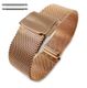 Rose Gold Steel Metal Adjustable Mesh Bracelet 20mm Watch Band Double Locking #5028