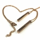 Rose Gold Tone Personalized Laser Engraved Name Plate Vertical Bar Necklace Pendant #1004