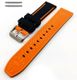 Samsung Galaxy Black & Orange Double Side Rubber Silicone Replacement Watch Band Strap Belt #4063