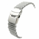 Seiko Compatible Stainless Steel Metal Shark Mesh Bracelet Watch Band Strap Double Locking Clasp #5030