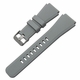 ESQ Compatible Gray Rubber Silicone Replacement Watch Band Strap Quick Release Pins #4049