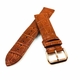 Seiko Compatible Light Brown Croco Leather Replacement Watch Band Strap Rose Gold Buckle #1074