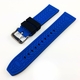 Fossil Compatible Black & Blue Double Side Rubber Silicone Replacement Watch Band Strap Belt #4062