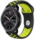 Orient Compatible Black & Green Sport Silicone Replacement Watch Band Strap Quick Release Pins #4074