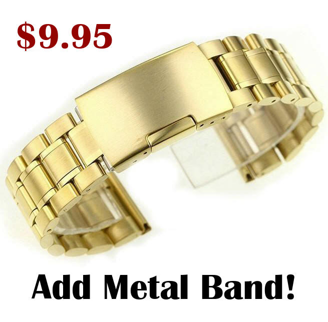 Best Inexpensive Gold Tone Stainless Steel Replacement Watch Band PPGC36X_K0028798 main image 1