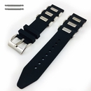 Seiko Compatible Black Rubber Silicone Bullets Style Replacement Watch Band Strap SS Buckle #4059