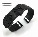 Seiko Compatible Black Stainless Steel Thin Mesh Replacement Watch Band Strap #5107