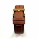 Timex Compatible Light Brown Leather Watch Strap Quick Release Band Gold Buckle #1523