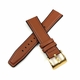 Timex Compatible Light Brown Leather Watch Strap Quick Release Band Gold Buckle #1523