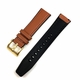 Timex Compatible Light Brown Leather Watch Strap Quick Release Band Gold Buckle #1523