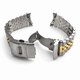 Nixon Compatible Metal Jubilee Style Two Tone Curved End Watch Band #7005