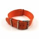 Nixon Compatible Orange One Piece Slip Through Nylon Watch Band Strap Silver Steel Buckle #6003