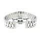 Silver Metal Steel President Style Replacement Quick Release and Curved End Watch Band #7051