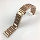 Rose Gold Brushed Steel Replacement Watch Band Push Butterfly Clasp #5094