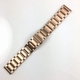 Rose Gold Brushed Steel Replacement Watch Band Push Butterfly Clasp #5094