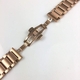 Rose Gold Brushed Steel Replacement Watch Band Push Butterfly Clasp #5094