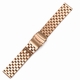 Fossil Compatible Rose Gold Steel Metal Watch Band Strap Bracelet Double Locking Buckle #5054
