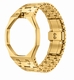 Stainless Steel Gold Tone Metal Case And Strap For AP x Swatch Royal Pop - 12 O'clock Crown