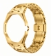 Stainless Steel Gold Tone Metal Case And Strap For AP x Swatch Royal Pop - Side Crown