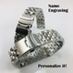 Stainless Steel Metal 22mm Watch Band Bracelet Double Locking Buckle #5051