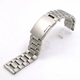 Stainless Steel Metal Bracelet Replacement 19mm Watch Band Button Clasp #5015