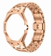 Stainless Steel Rose Gold Tone Metal Case And Strap For AP x Swatch Royal Pop - Side Crown