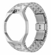 Stainless Steel Silver Tone Metal Case And Strap For AP x Swatch Royal Pop - 12 O'clock Crown