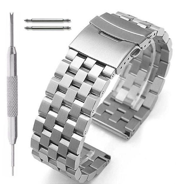 Stainless Steel Watch Band Double Locking Buckle 505122