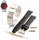 Steel and Leather Replacement Watch Band Fits Casio MTP-E605D MTP-E605D-1EV