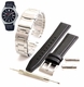 Steel and Leather Replacement Watch Band Fits Casio MTP-E700 MTP-E700L-1EV